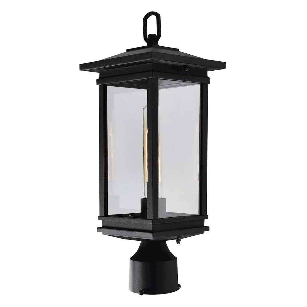 Oakwood 1 Light Outdoor Black Lantern Head. Picture 2