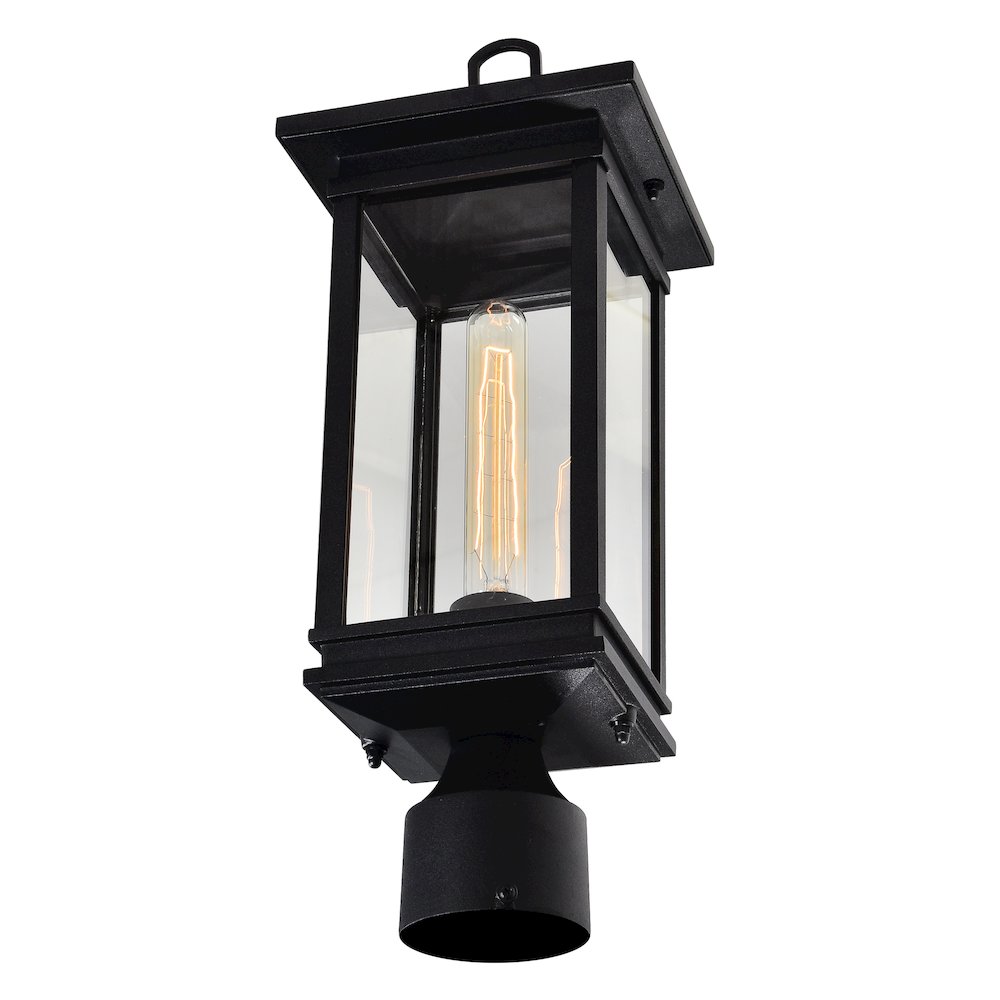 Oakwood 1 Light Outdoor Black Lantern Head. Picture 3