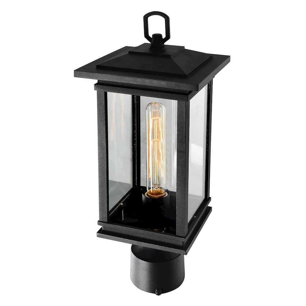 Oakwood 1 Light Outdoor Black Lantern Head. Picture 4