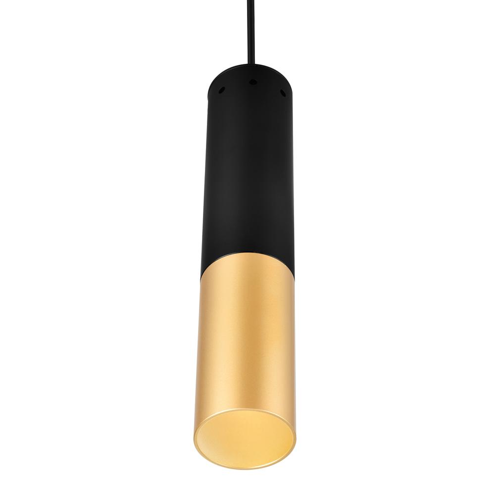 Anem 1 Light Down Mini Pendant With Matte Black & Satin Gold Finish. Picture 4