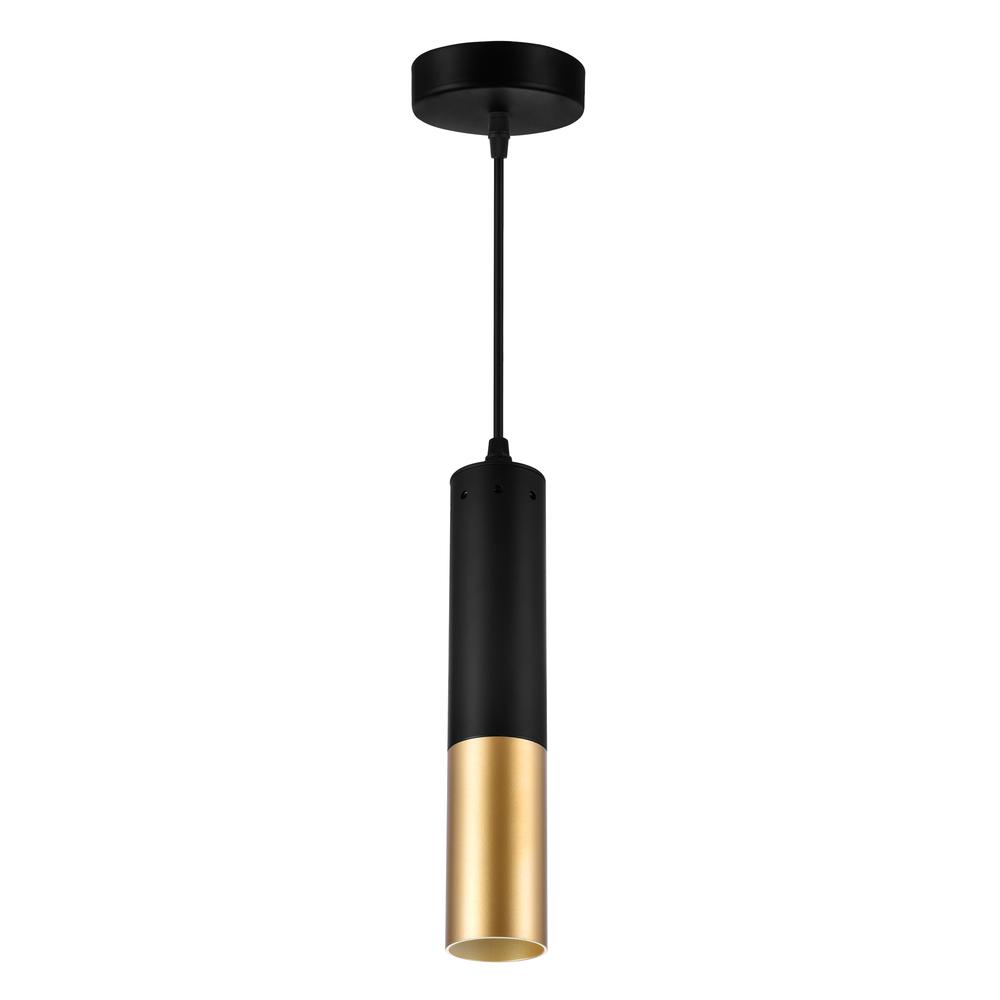 Anem 1 Light Down Mini Pendant With Matte Black & Satin Gold Finish. Picture 5