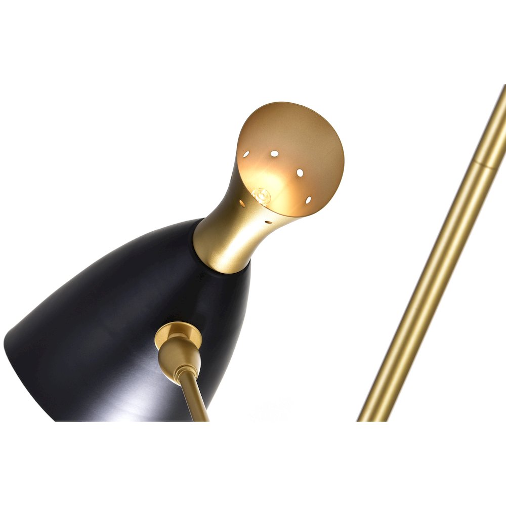 Rolin 12 Light Down Chandelier With Matte Black & Satin Gold Finish. Picture 4