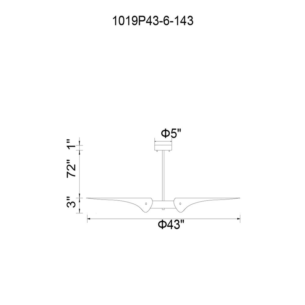 Amar 6 Light Chandelier With Matte Black Finish. Picture 7