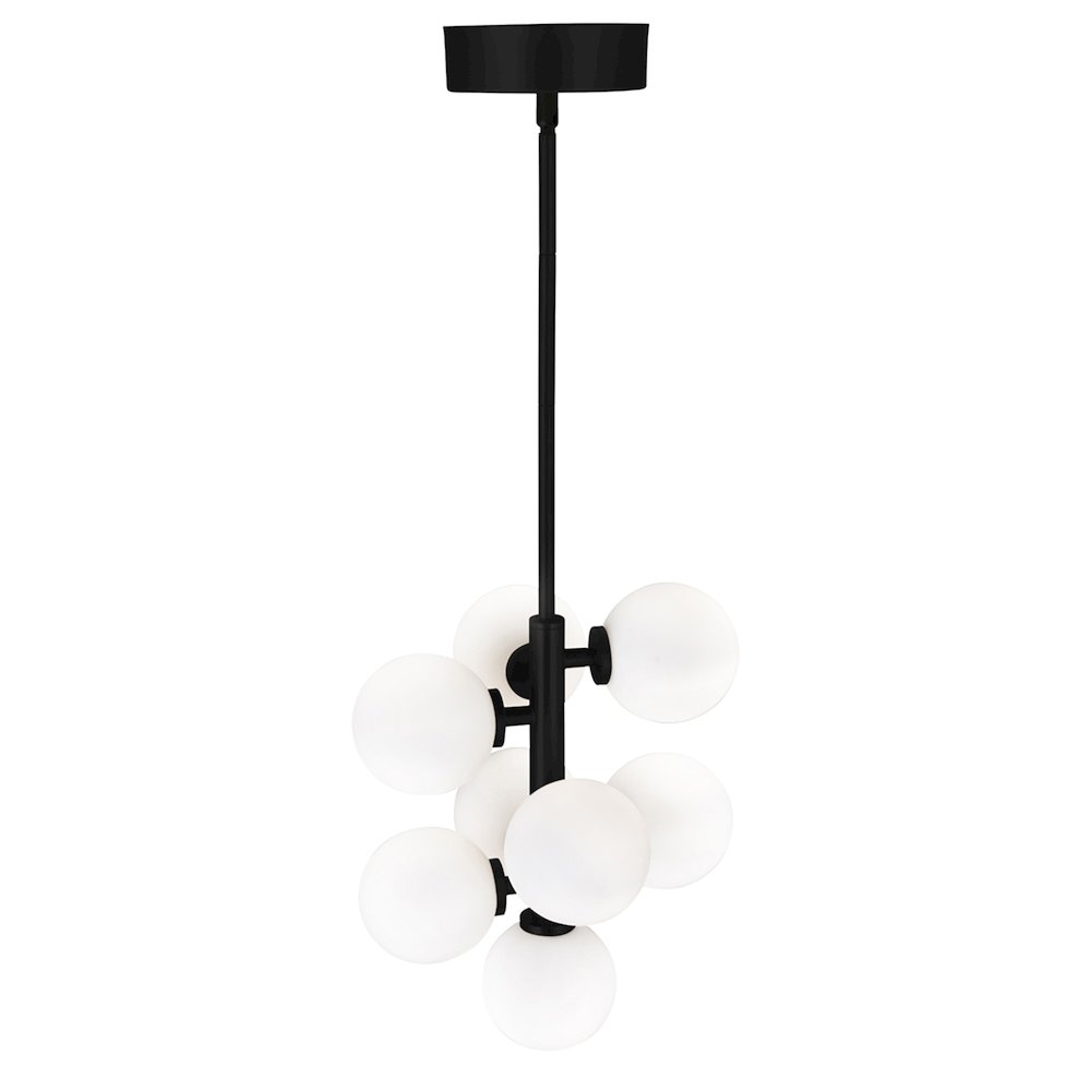 Arya 8 Light Pendant With Black Finish. Picture 4