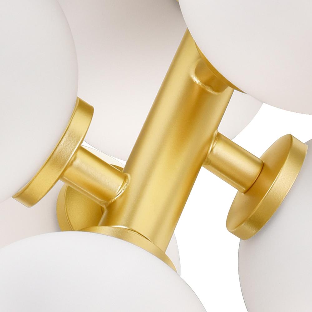 Arya 8 Light Pendant With Satin Gold Finish. Picture 3