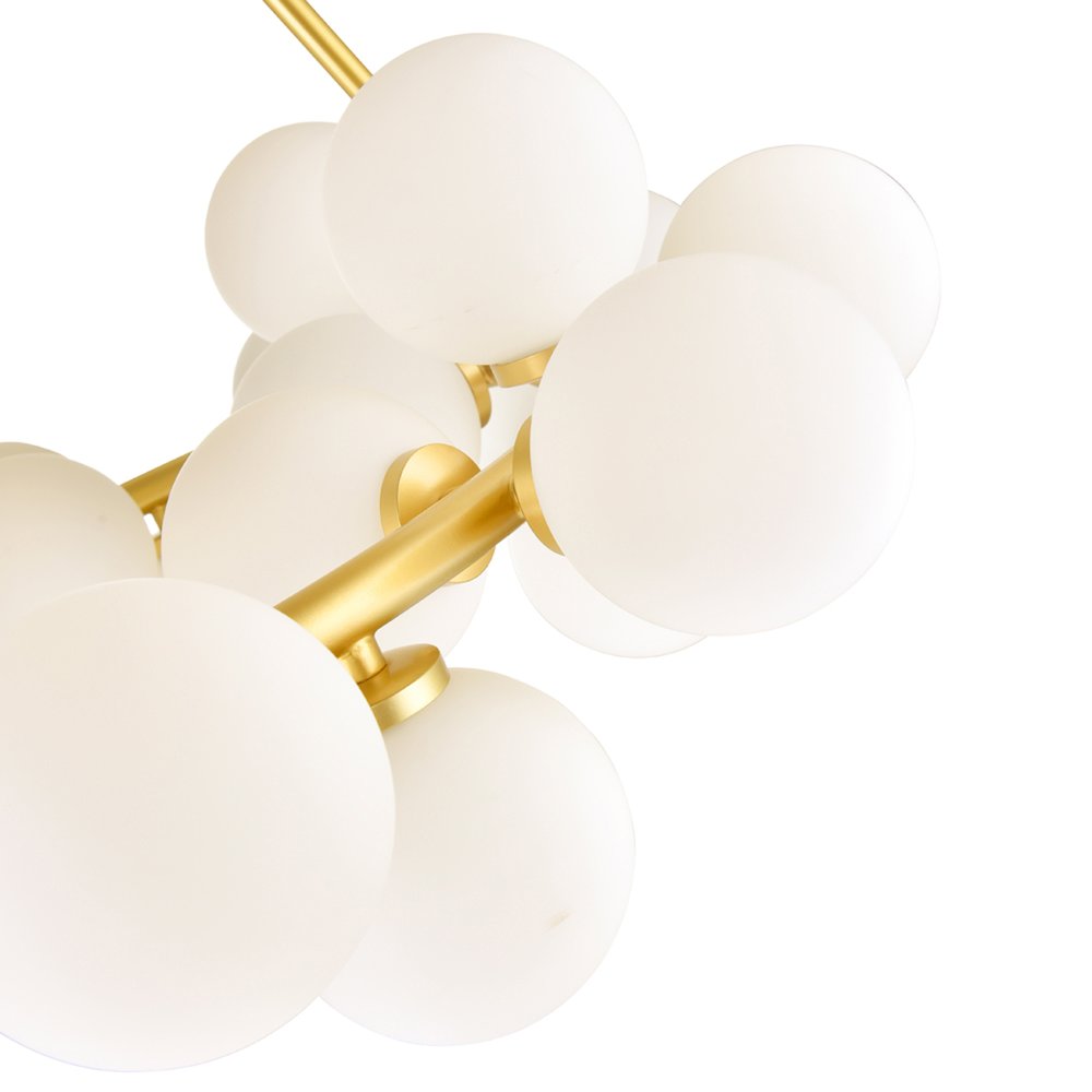 Arya 25 Light Chandelier With Satin Gold Finish. Picture 4