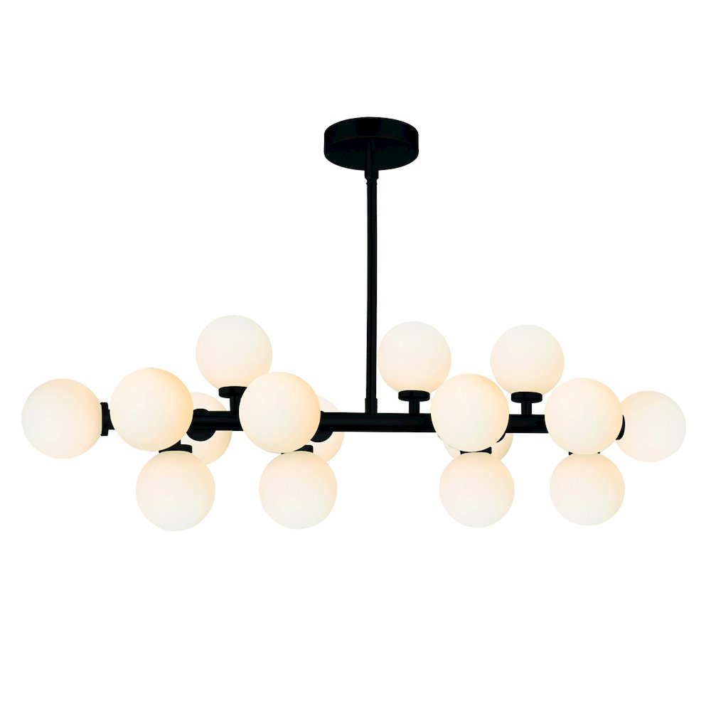 Arya 16 Light Chandelier With Black Finish. Picture 1