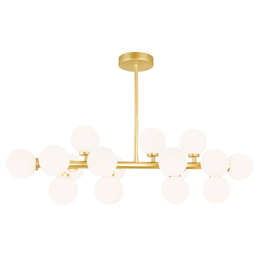 Arya 16 Light Chandelier With Satin Gold Finish. Picture 1