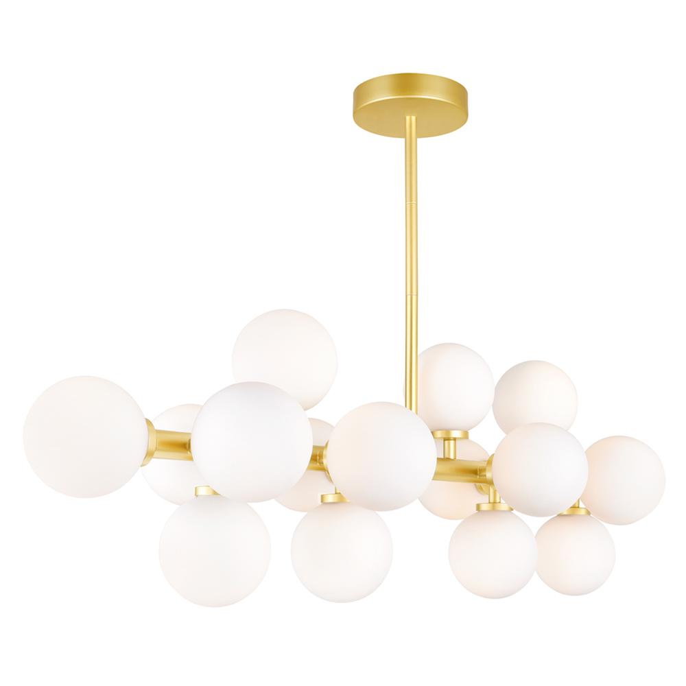 Arya 16 Light Chandelier With Satin Gold Finish. Picture 3