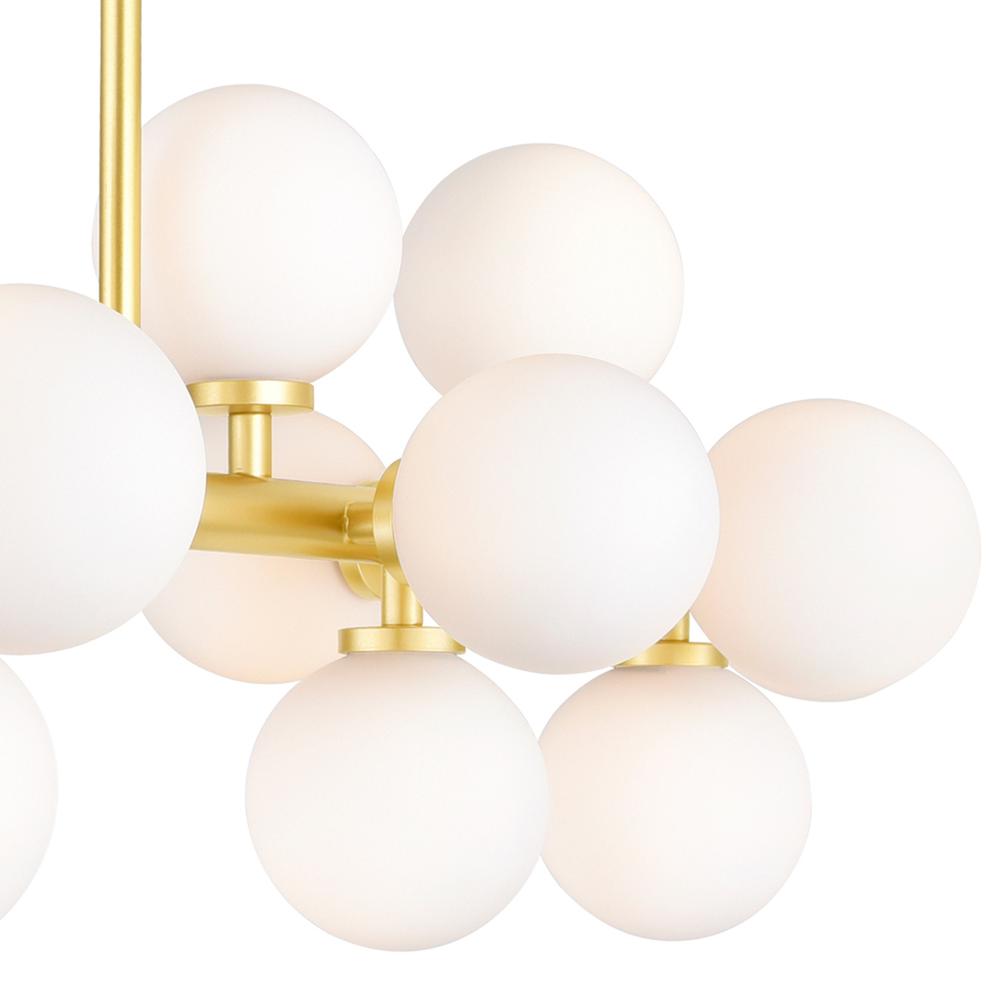 Arya 16 Light Chandelier With Satin Gold Finish. Picture 5