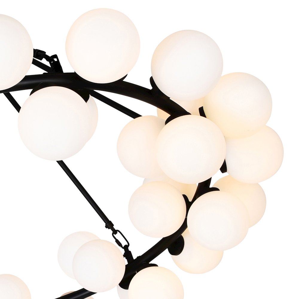 Arya 45 Light Chandelier With Black Finish. Picture 4