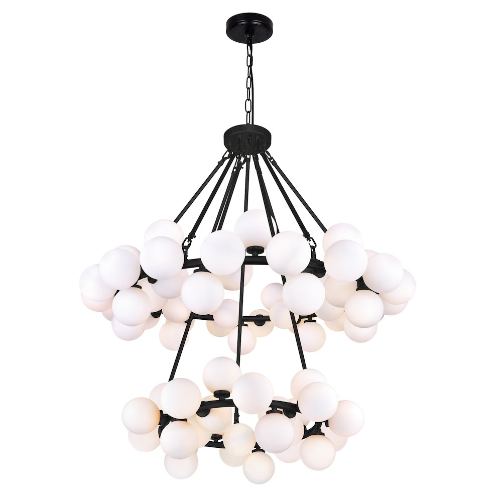 Arya 70 Light Chandelier With Black Finish. Picture 1