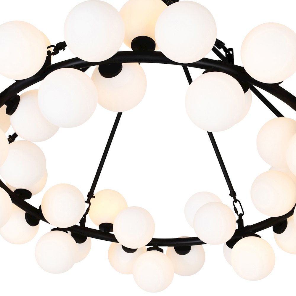 Arya 70 Light Chandelier With Black Finish. Picture 2