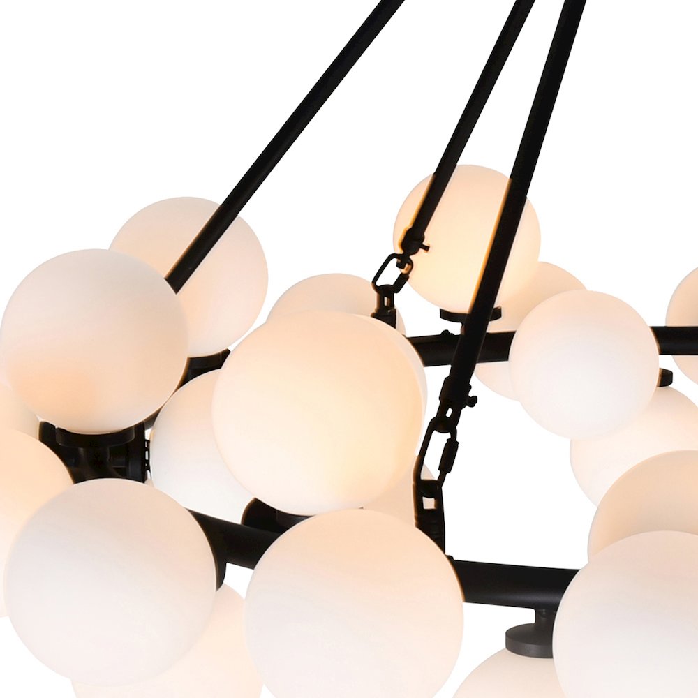Arya 70 Light Chandelier With Black Finish. Picture 4