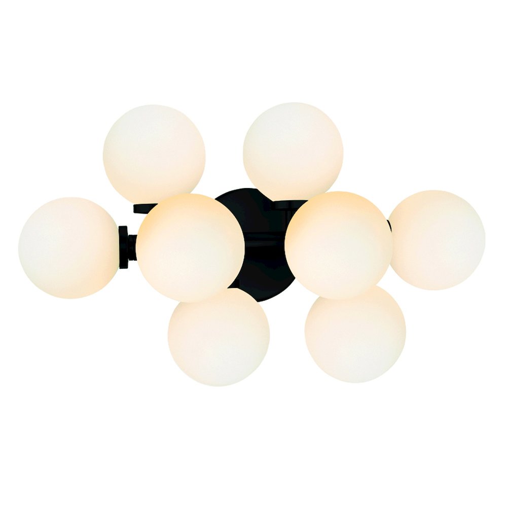 Arya 8 Light Wall Sconce With Black Finish. Picture 1