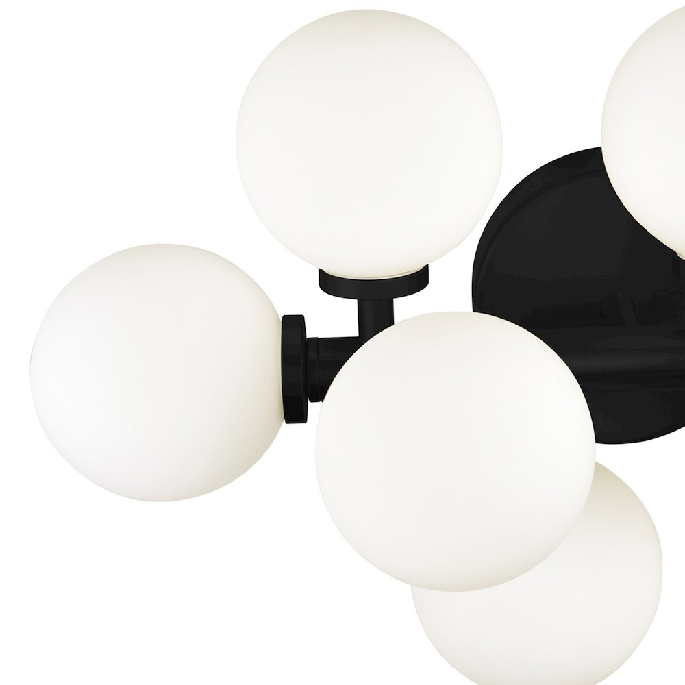 Arya 8 Light Wall Sconce With Black Finish. Picture 2