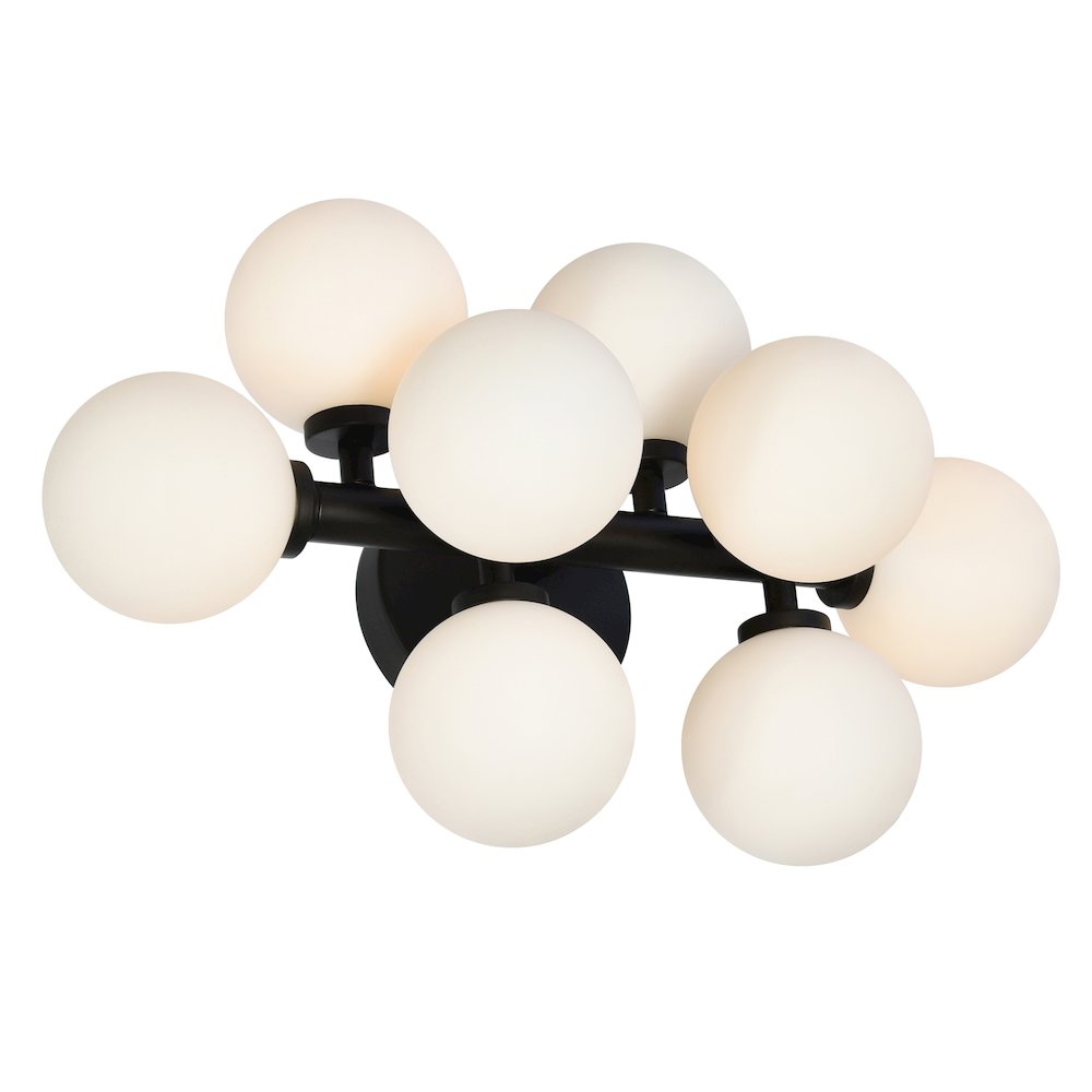 Arya 8 Light Wall Sconce With Black Finish. Picture 3