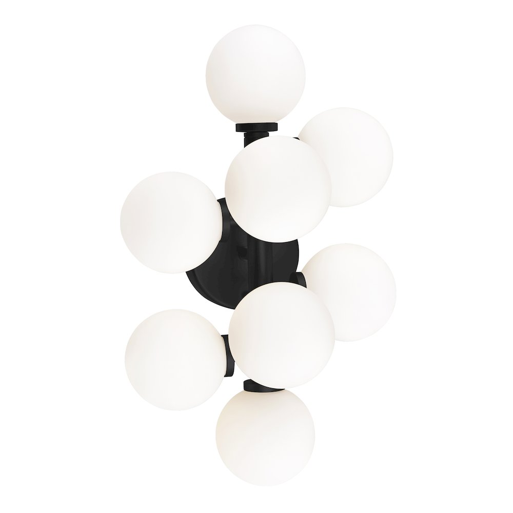 Arya 8 Light Wall Sconce With Black Finish. Picture 6