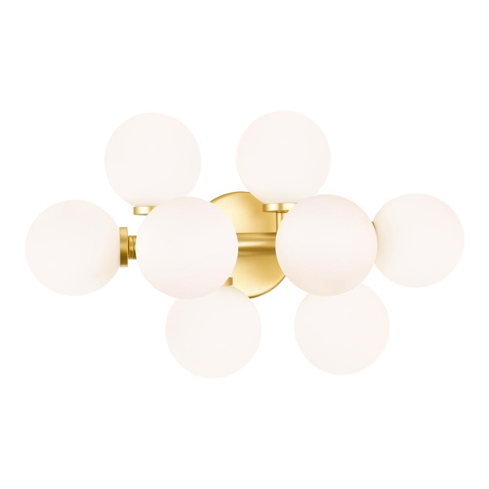 Arya 8 Light Wall Sconce With Satin Gold Finish. Picture 1
