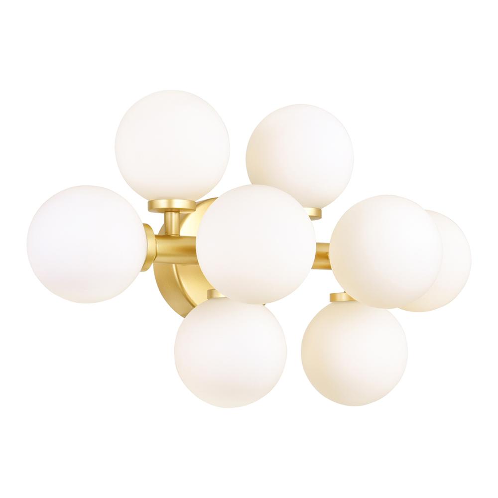 Arya 8 Light Wall Sconce With Satin Gold Finish. Picture 3