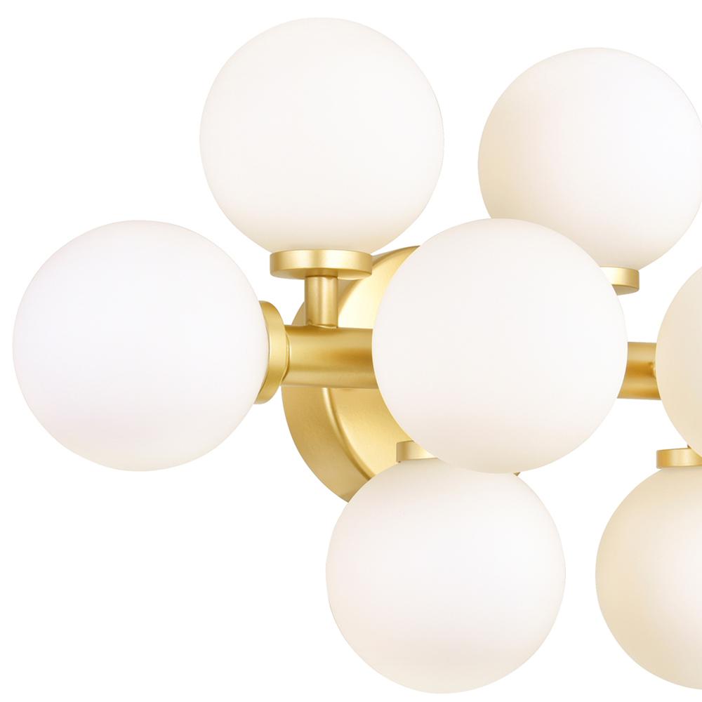 Arya 8 Light Wall Sconce With Satin Gold Finish. Picture 4