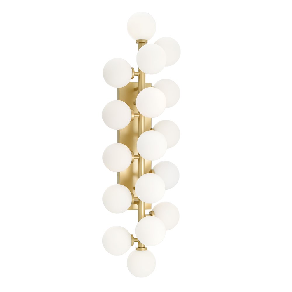 Arya 17 Light Wall Sconce With Satin Gold Finish. Picture 2