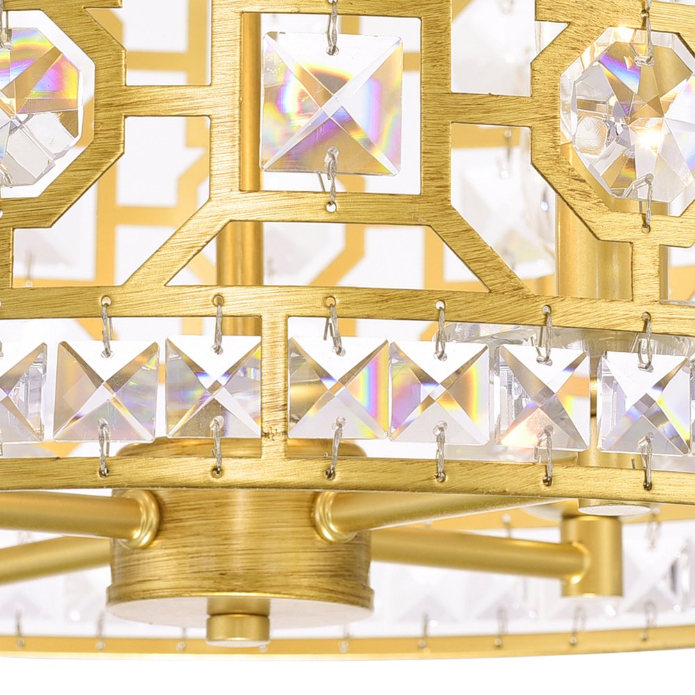 Belinda 4 Light Chandelier With Champagne Finish. Picture 4