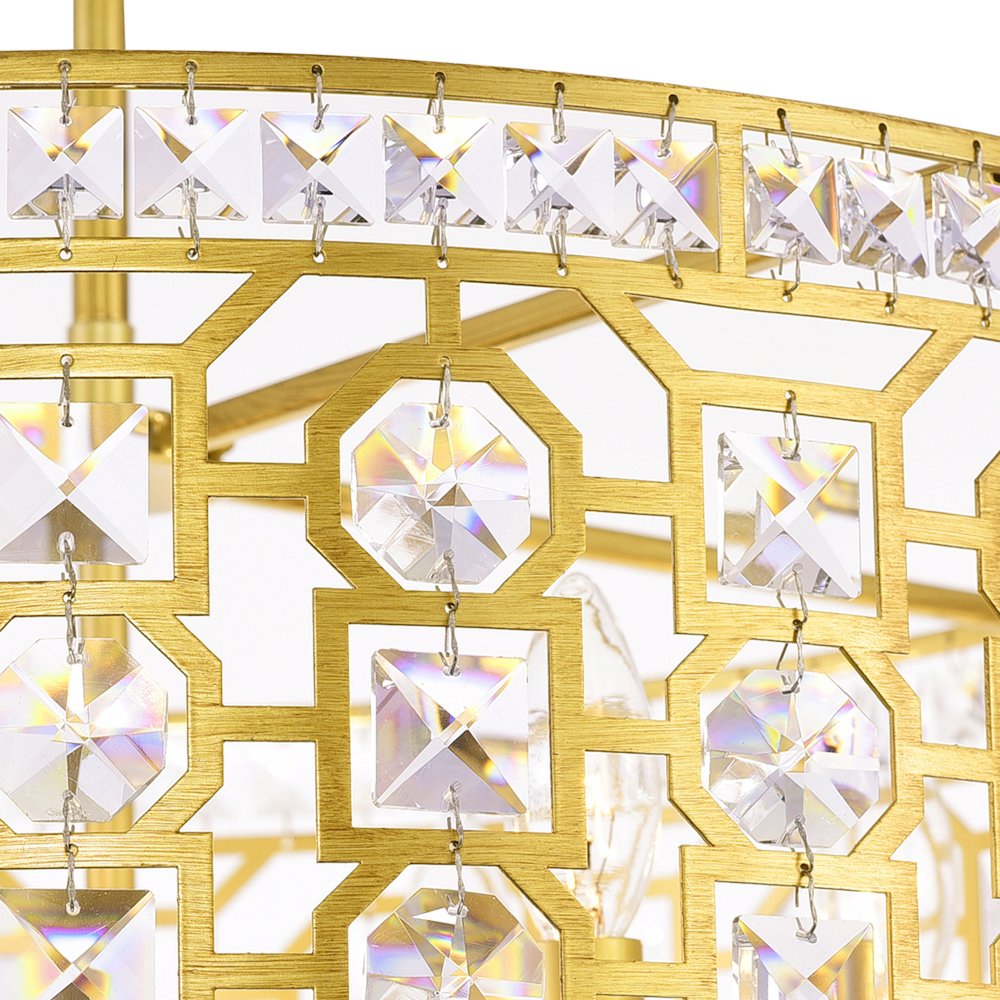 Belinda 6 Light Chandelier With Champagne Finish. Picture 3