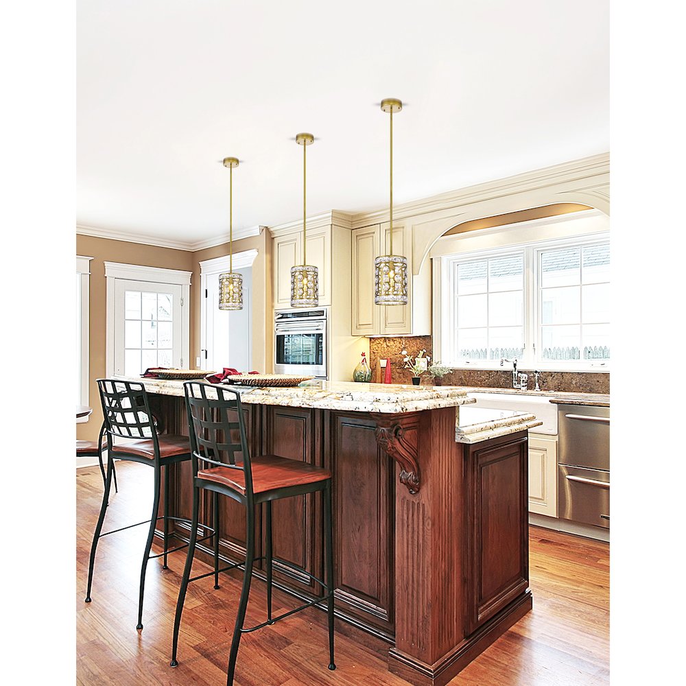 Belinda 1 Light Pendant With Champagne Finish. Picture 6