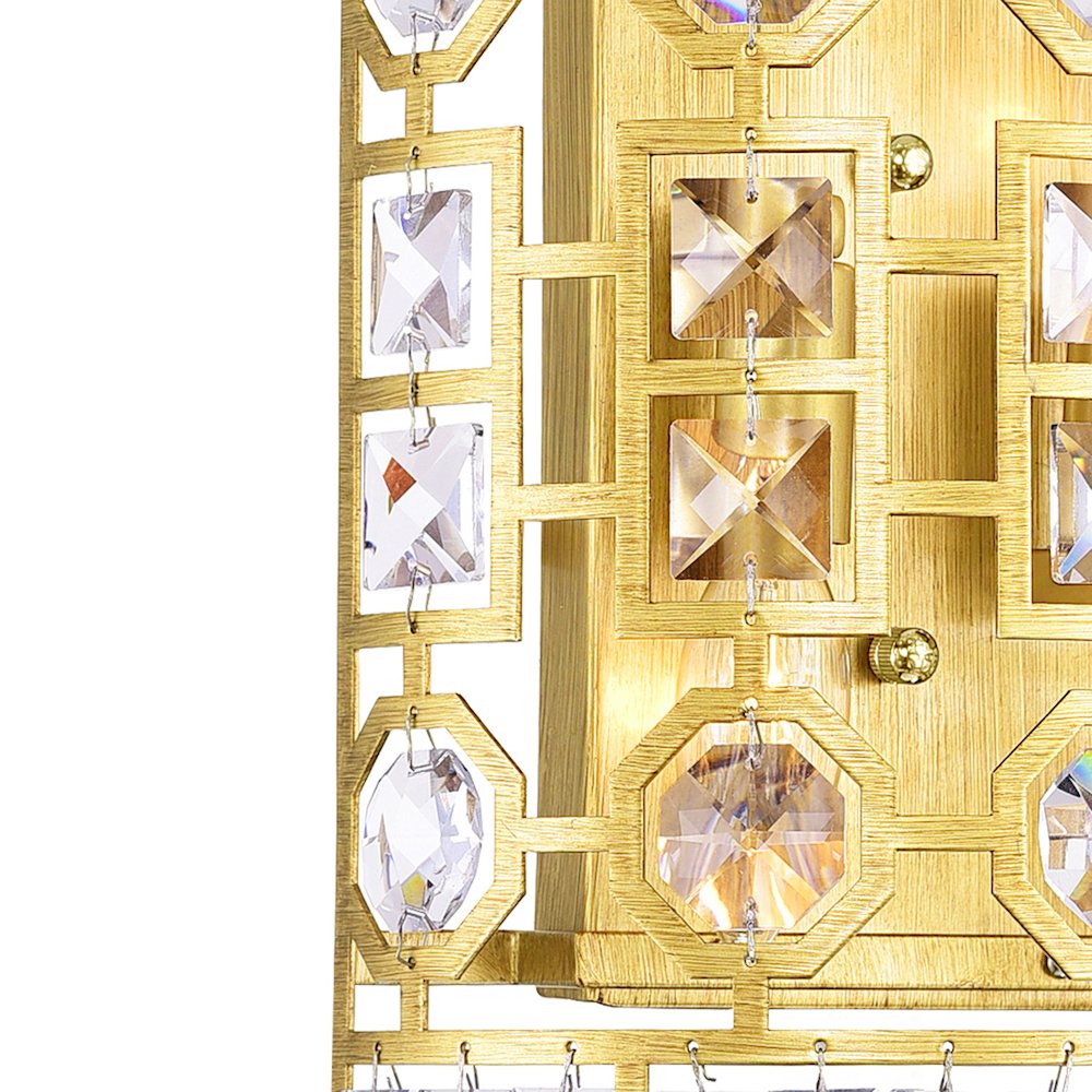 Belinda 2 Light Wall Sconce With Champagne Finish. Picture 4