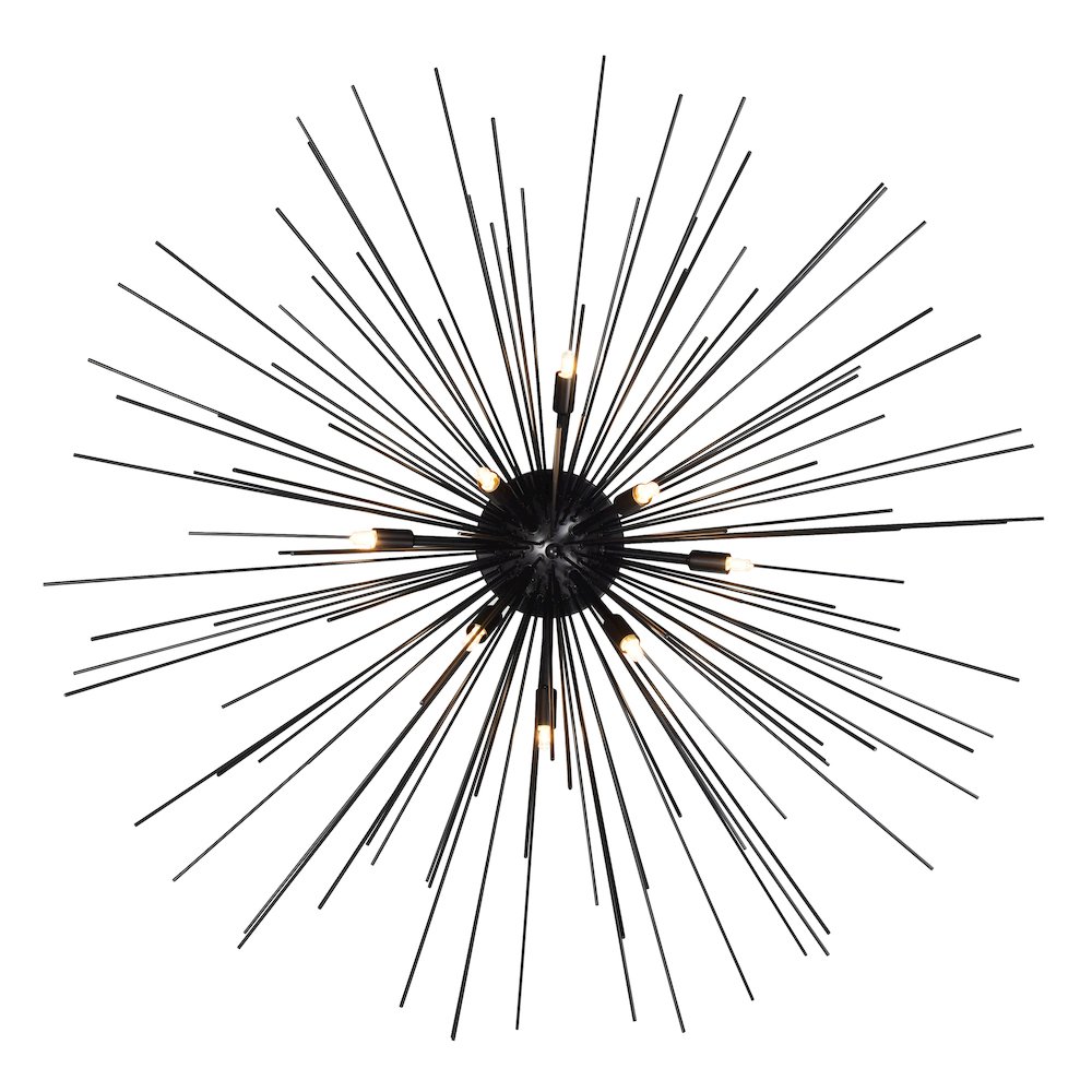 Savannah 8 Light Flush Mount With Black Finish. Picture 3