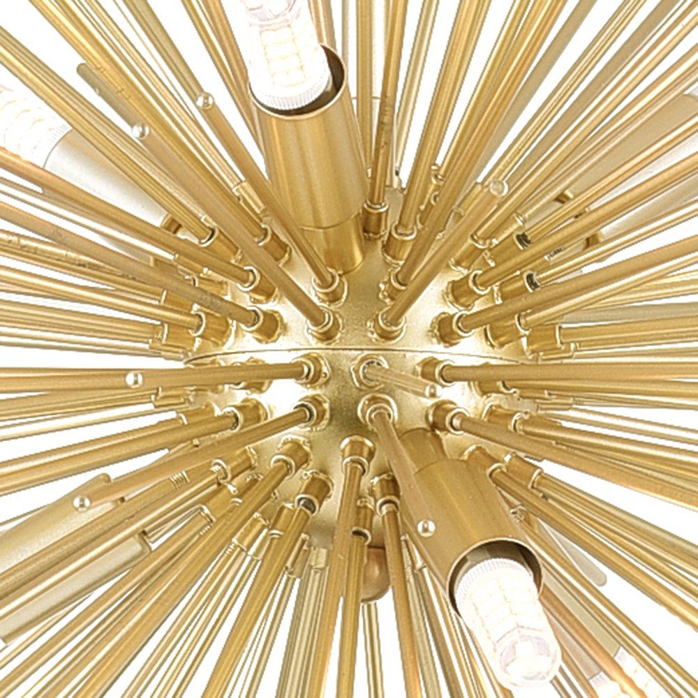 Savannah 6 Light Chandelier With Gold Leaf Finish. Picture 3