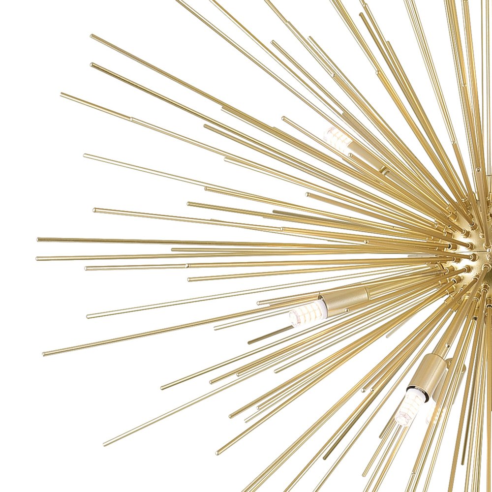 Savannah 9 Light Chandelier With Gold Leaf Finish. Picture 2