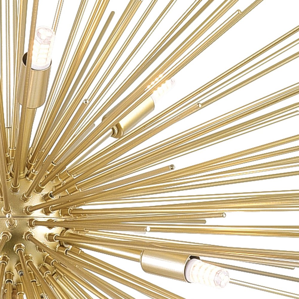 Savannah 9 Light Chandelier With Gold Leaf Finish. Picture 4