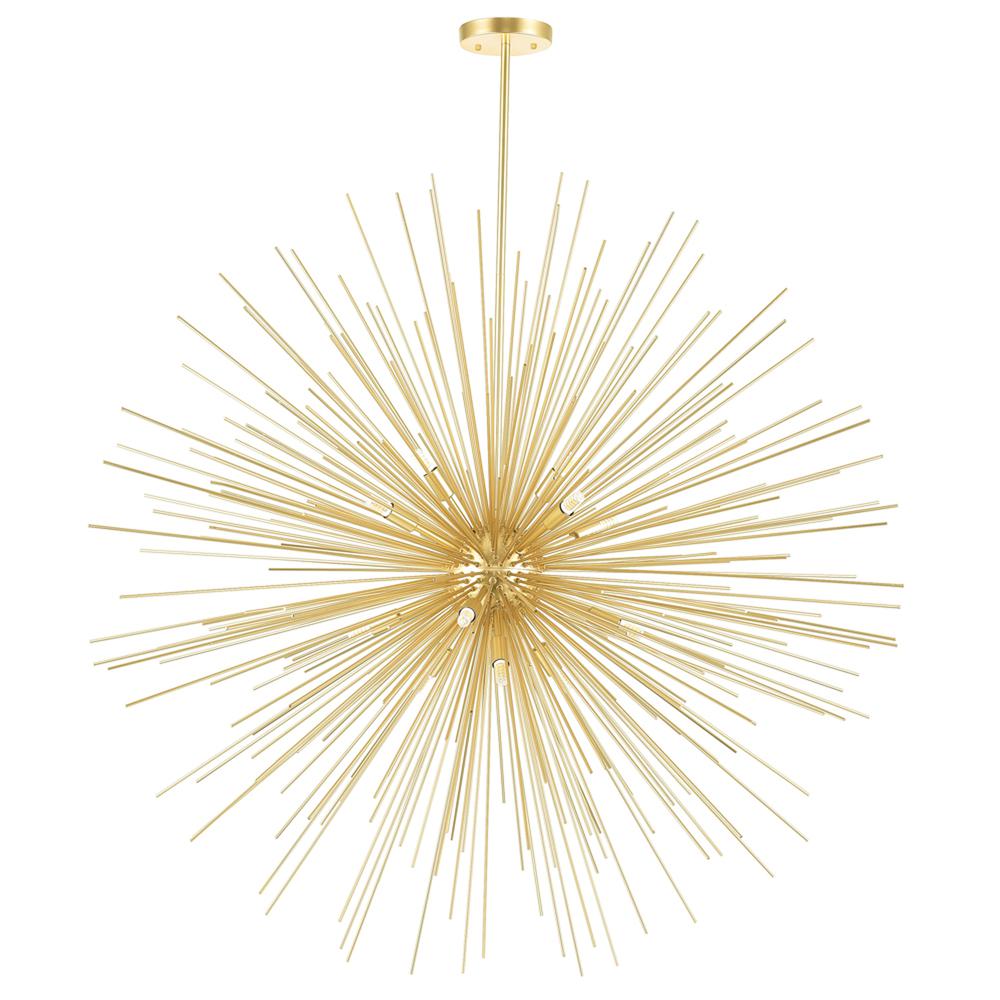 Savannah 14 Light Chandelier With Gold Leaf Finish. Picture 1