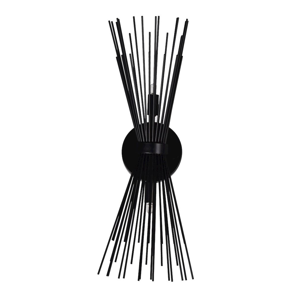 Savannah 2 Light Wall Sconce With Black Finish. Picture 6