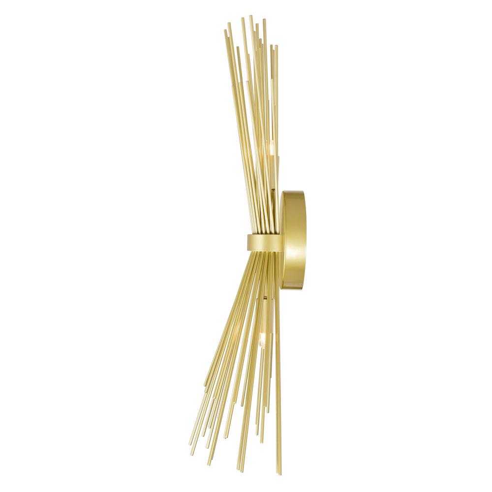 Savannah 2 Light Wall Sconce With Gold Leaf Finish. Picture 3