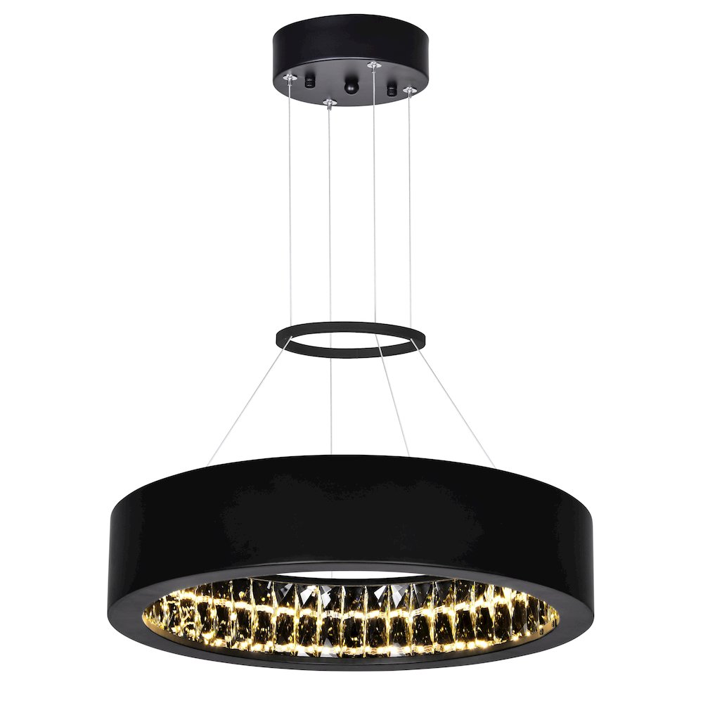 Rosalina LED Chandelier With Matte Black Finish. Picture 1