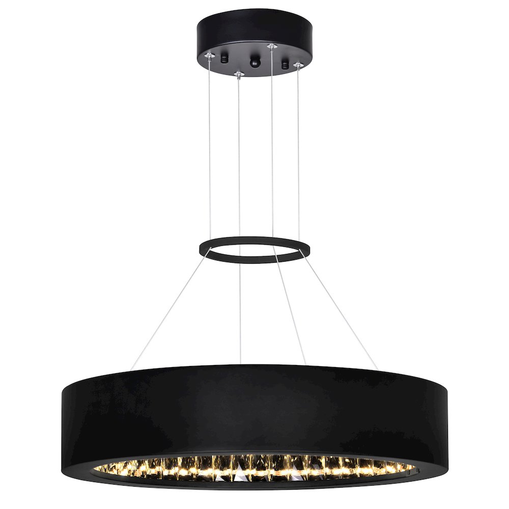 Rosalina LED Chandelier With Matte Black Finish. Picture 3