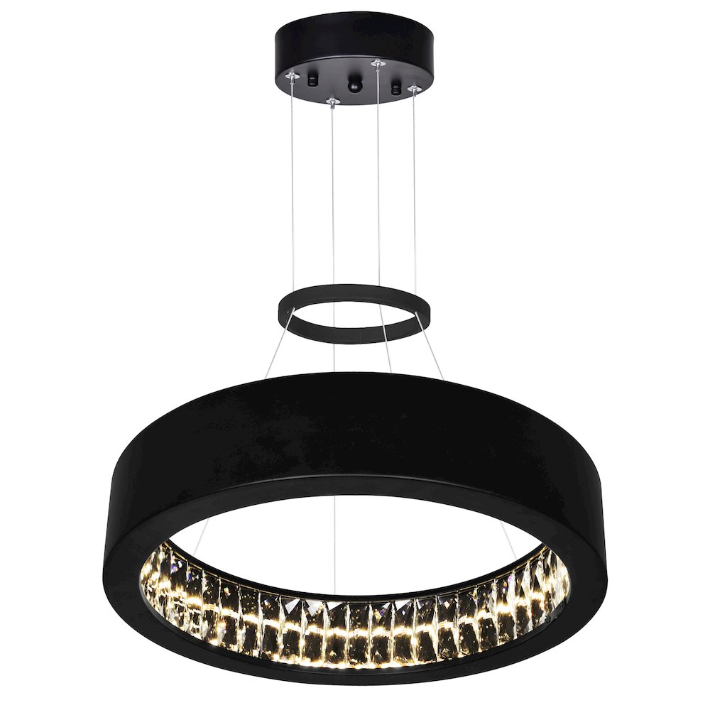 Rosalina LED Chandelier With Matte Black Finish. Picture 5