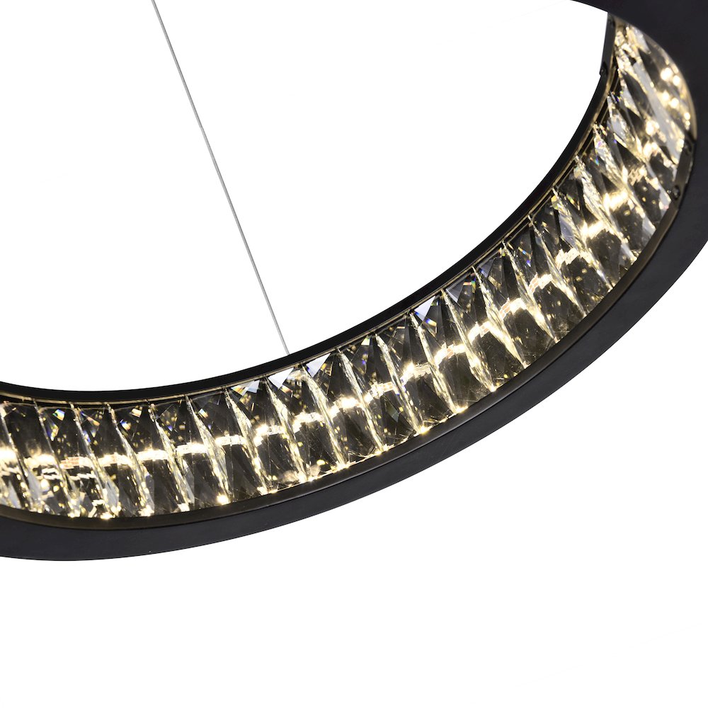 Rosalina LED Chandelier With Matte Black Finish. Picture 6