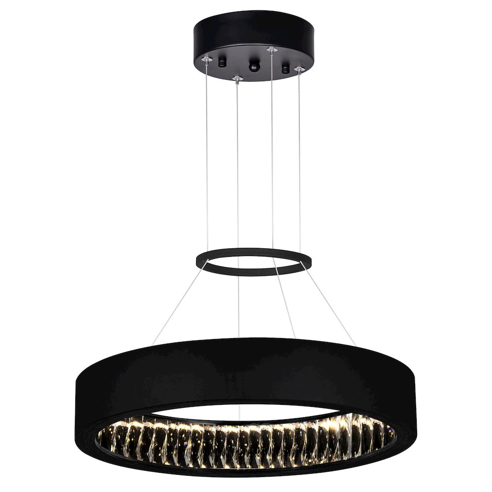 Rosalina LED Chandelier With Matte Black Finish. Picture 1