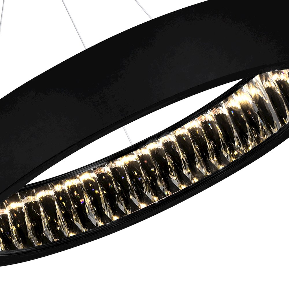 Rosalina LED Chandelier With Matte Black Finish. Picture 3