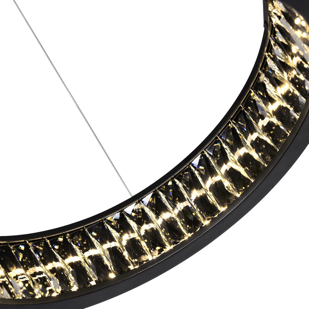 Rosalina LED Chandelier With Matte Black Finish. Picture 4
