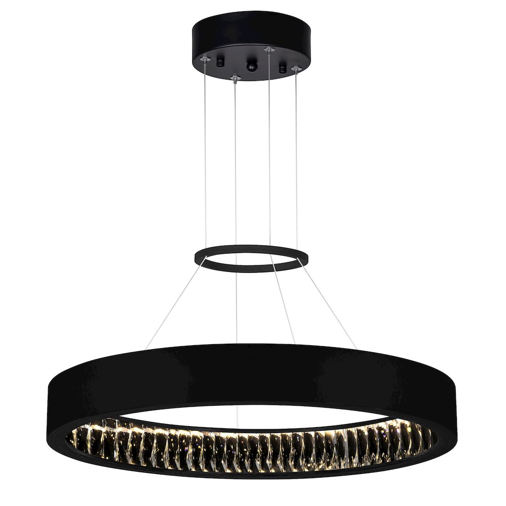 Rosalina LED Chandelier With Matte Black Finish. Picture 1