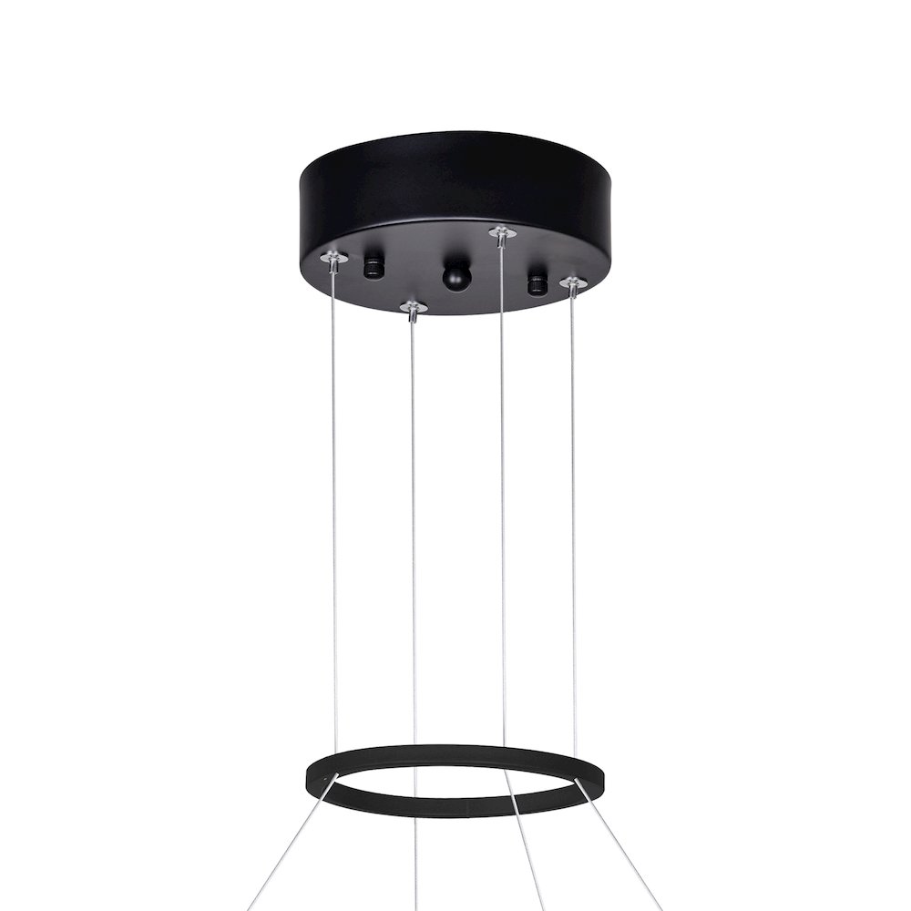 Rosalina LED Chandelier With Matte Black Finish. Picture 5