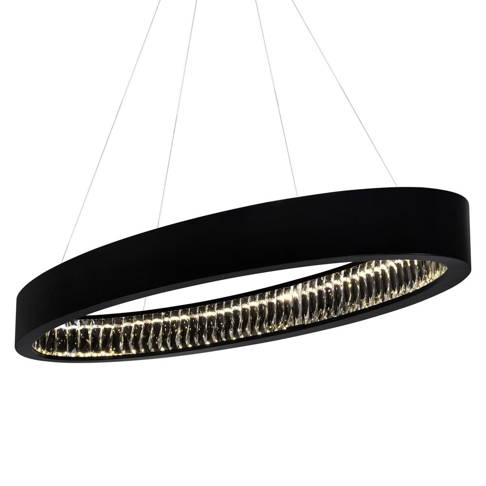 Rosalina LED Chandelier With Matte Black Finish. Picture 4