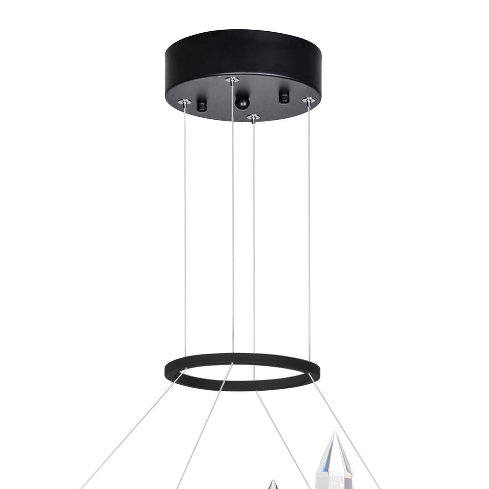 Juliette LED Chandelier With Black Finish. Picture 2