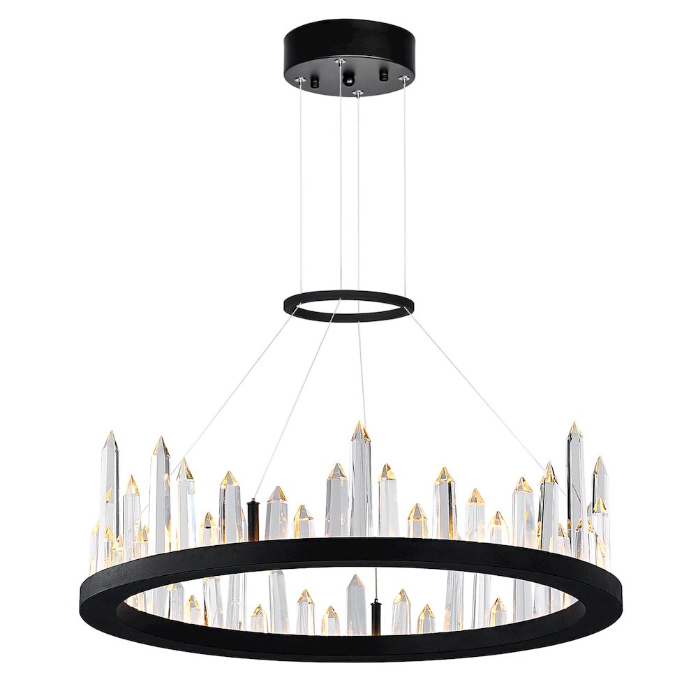 Juliette LED Chandelier With Black Finish. Picture 1