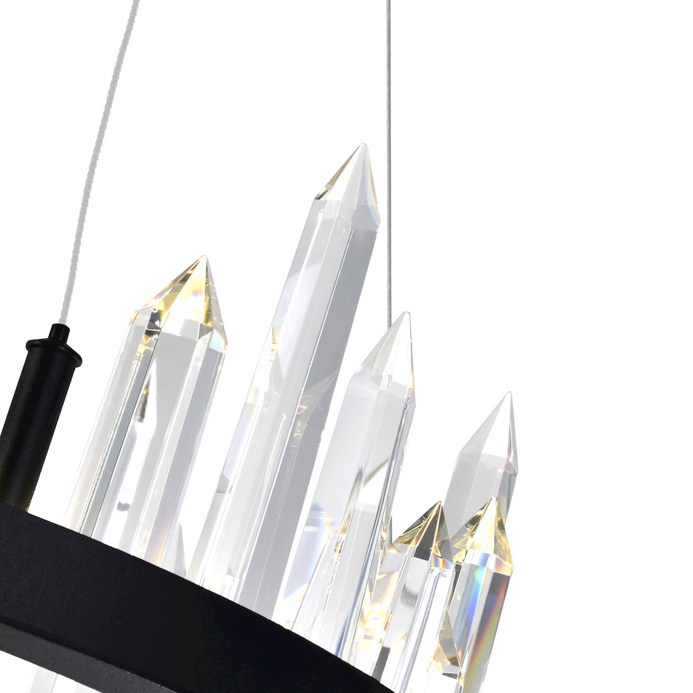 Juliette LED Chandelier With Black Finish. Picture 4